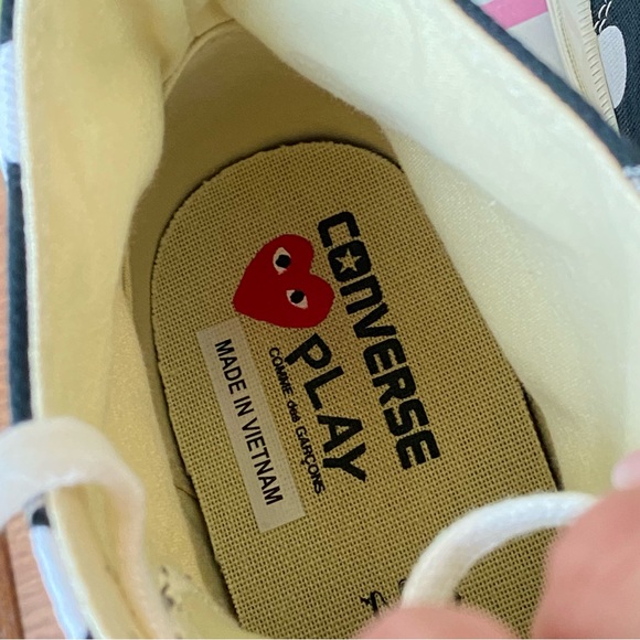 COMME Des GARÇONS PLAY Converse Chuck Taylor black white Polka Dot Sneakers - Picture 9 of 10
